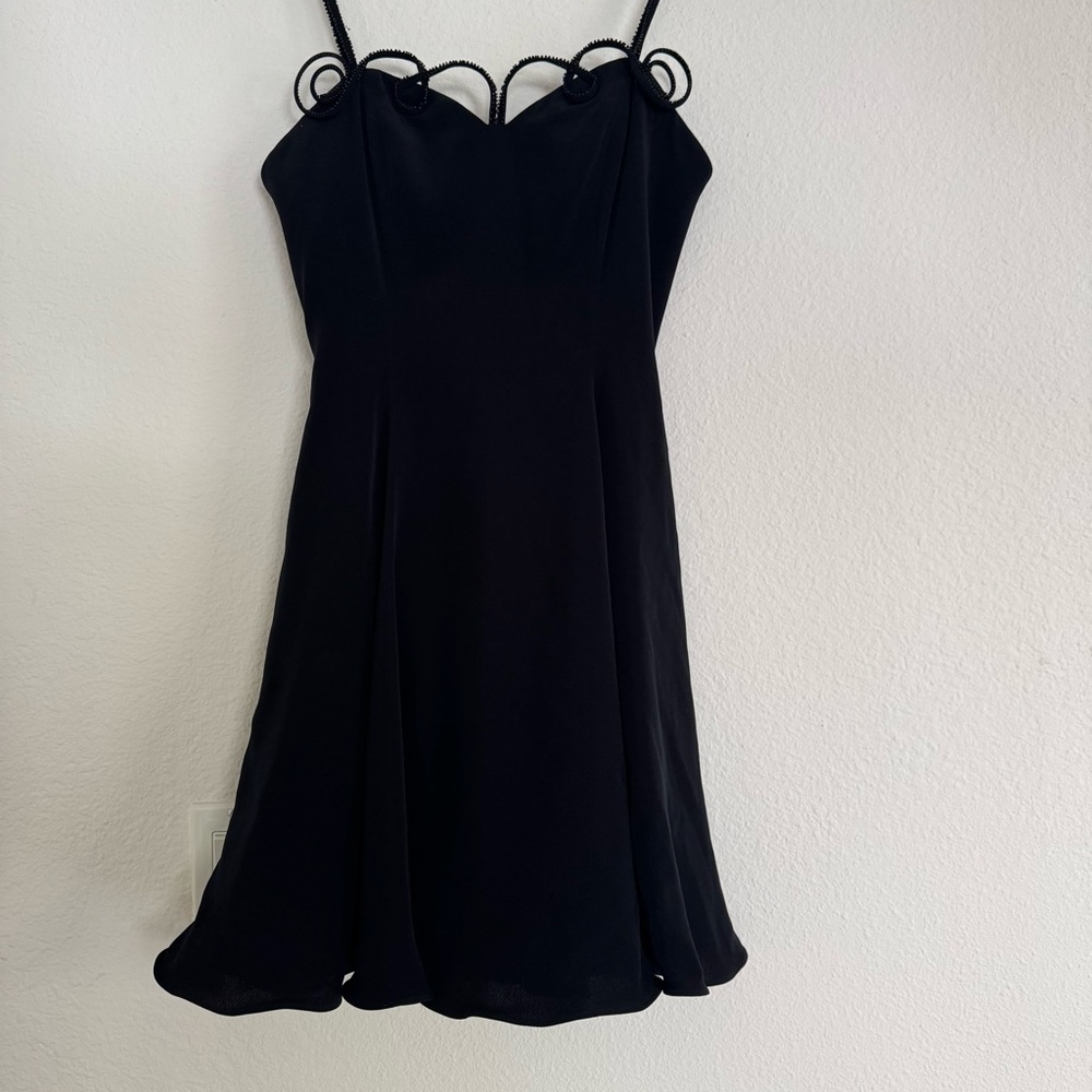 Niteline by Della Roufogali Black Cocktail Prom Dress Embroidered Sz 6 - Picture 10 of 12